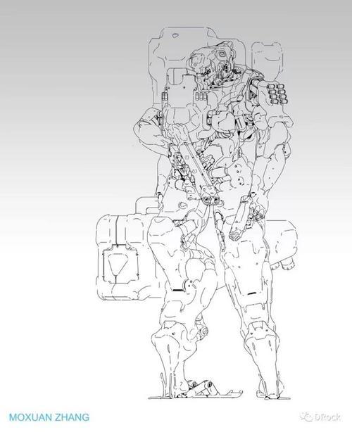 儿童简笔画机甲战士画法