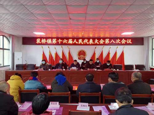 裴桥镇第十六届人民代表大会第八次会议胜利召开