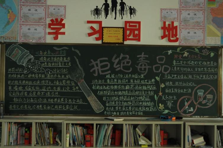 禁毒日宣传黑板报:拒绝毒品