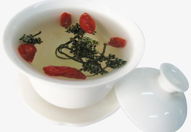 杯子里的人参花茶