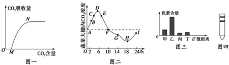 (1)两图中光合作用强度和呼吸作用强度相等的点有______,此时细胞中能