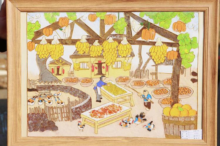 以稻田丰收 广西名族博物馆 家乡农家小院为设计主题的装饰画