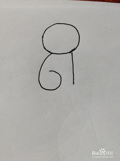 简笔画(7)——用数字61画小狗