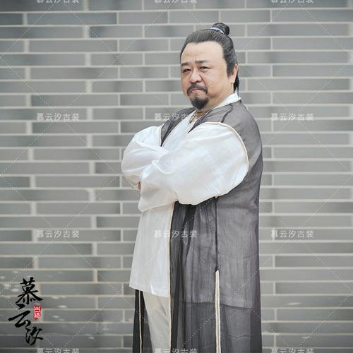 书生演出服演出棉麻财主农民掌柜宋朝商人地主民族服装