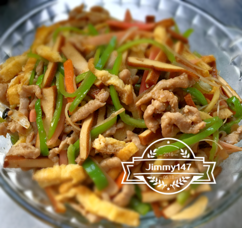 五彩肉丝的做法