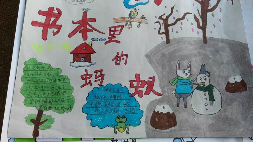 二年级三班经典阅读《书本里的蚂蚁》手抄报完成,每位