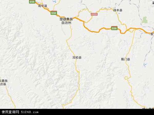 中国云南省楚雄彝族自治州双柏县地图(卫星地图)