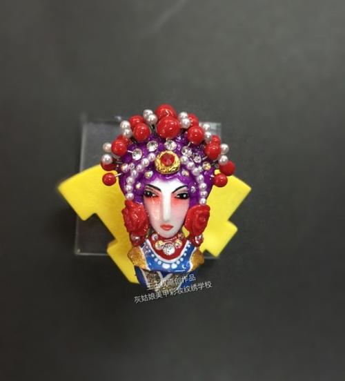 美甲图片 - 京剧脸谱艺术甲