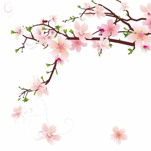 中班美术作品——《桃花》