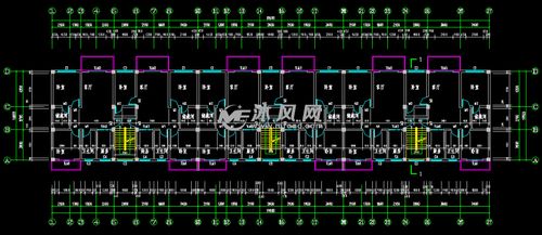 某3栋六层框架结构商住楼建筑结构图及计算书p109页35600字10390平