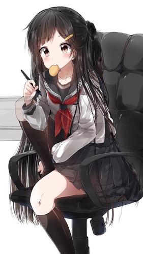 动漫jk制服少女高清手机壁纸