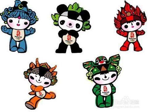 奥运五环娃娃简笔画