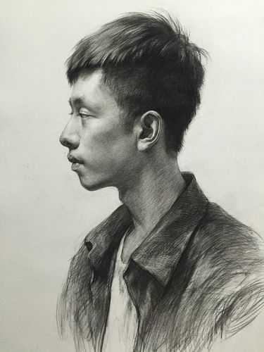 男青年全侧面绘画步骤