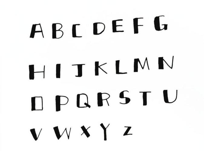 by:铃铛子  如果我们把英文字母的每一笔加粗,可以得到这样的图样