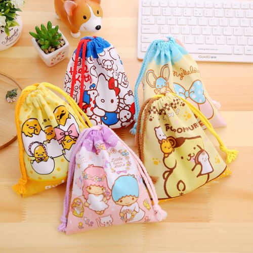 创意卡通旅行收纳袋女生杂物束口袋角落生物懒蛋蛋kt美乐蒂双子星