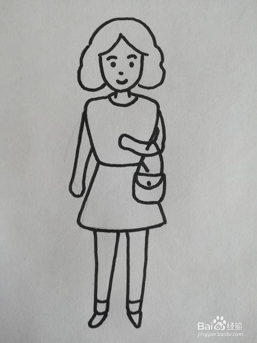 全身画妈妈简笔画