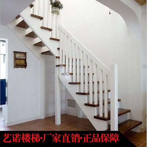 设计测量安装 实木踏步板立板 艺诺楼梯实木楼梯扶手立柱 定制