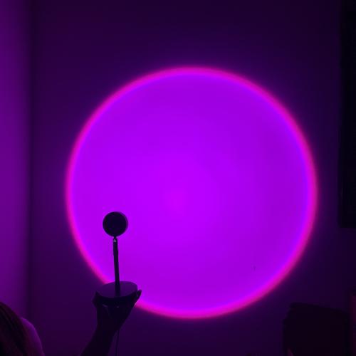 彩虹光日不落投影灯 背景墙装饰七彩灯 网红氛围灯 太阳投影灯