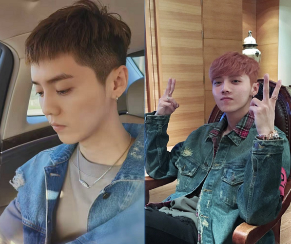 鹿晗晒车内短发自拍换了个发型像换了个人少年感扑面而来