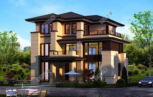 非常霸气十足的三层别墅设计图,带阳台露台,室内采光也太好了