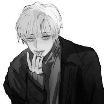 动漫高冷黑白男生头像只要头部 其实你比谁都孤独