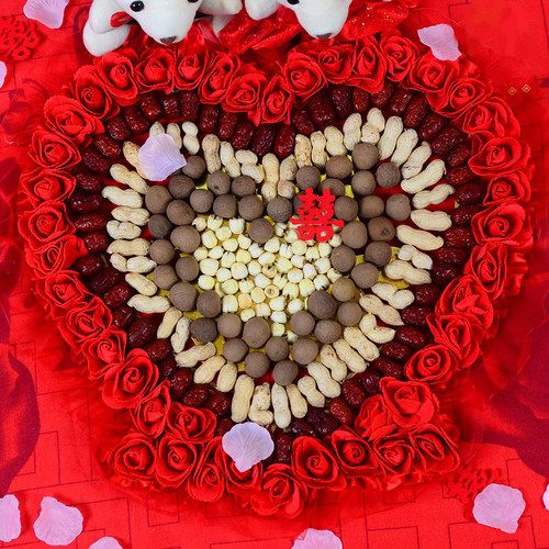 放心好店早生贵子结婚压床摆件模具含干果