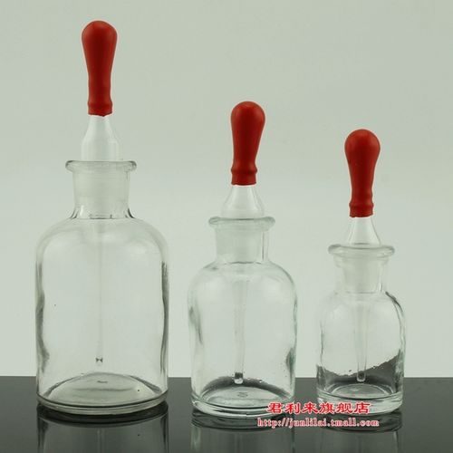 化验室实验室用滴瓶 胶头滴管滴瓶 白色透明 125ml 玻璃滴瓶滴管