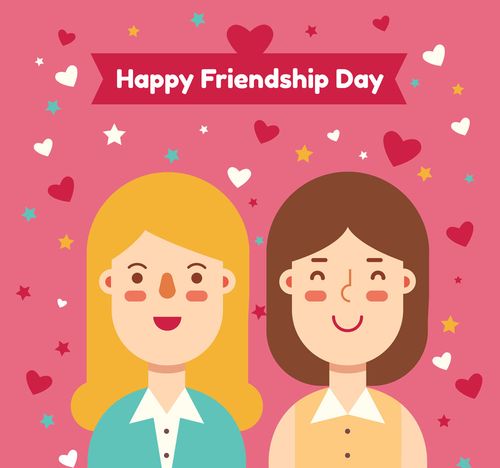 图,关键字:爱心,happy friendship day,国际友谊日,女子,友谊,朋友