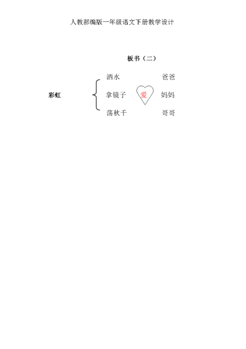 一年级下册语文教案设计-课文(三)11《彩虹》 (人教部编版)