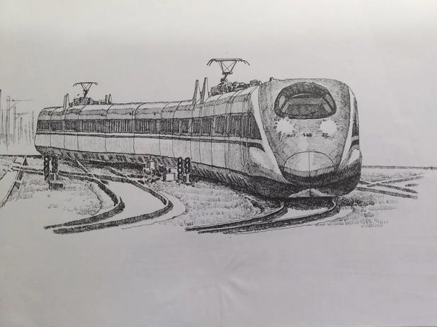 王忠良钢笔画火车,惟妙惟肖独树一帜自成体系