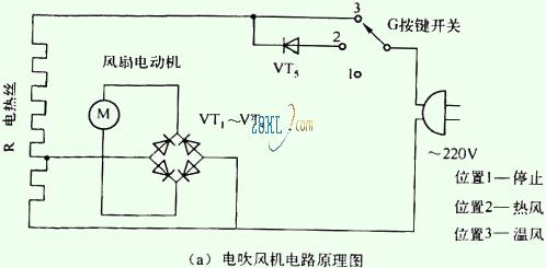 电吹风机电路原理图及拆解图 第1页 - 小家电维修 - 电工之家,电工网