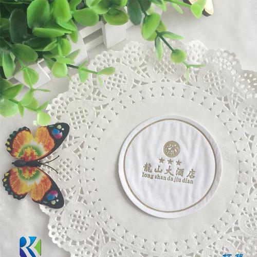 酒店宾馆客房用品 一次性居家用品杯垫 纸质圆形杯垫定制批发