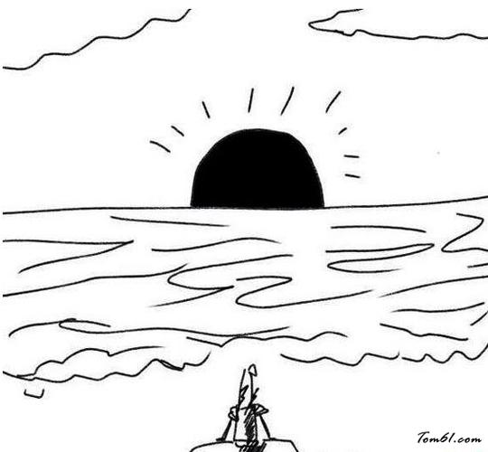 太阳落山图片_简笔画图片_少儿图库_儿童资源网