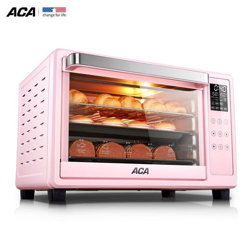 aca北美电器烤箱家用小型烘焙多功能智能小容量全自动