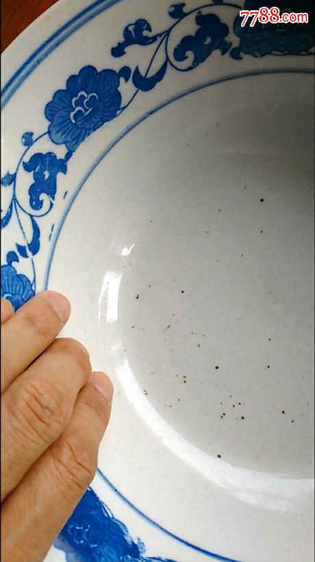 大开门罗庄镇制青花大瓷碗2个