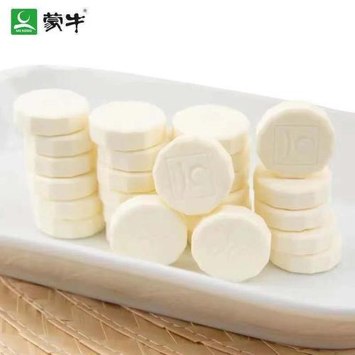 牛奶蒙牛高钙干吃奶片儿儿童零食原味160g10盒装奶酪