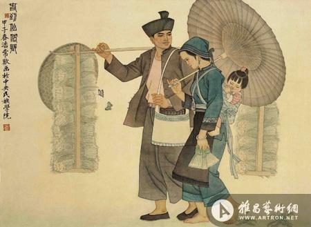仫佬族第一代画家潘常欢