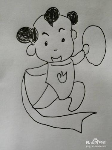 可爱的红孩儿怎么画