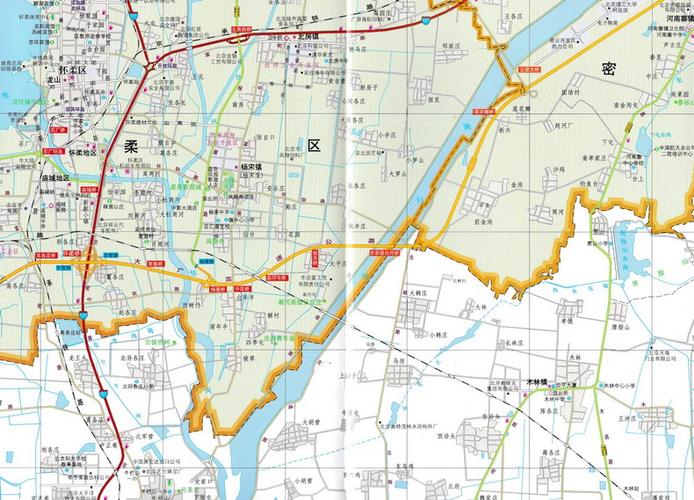 2016顺义区交通旅游图 北京市顺义区地图 顺义区大比例尺地图 路网