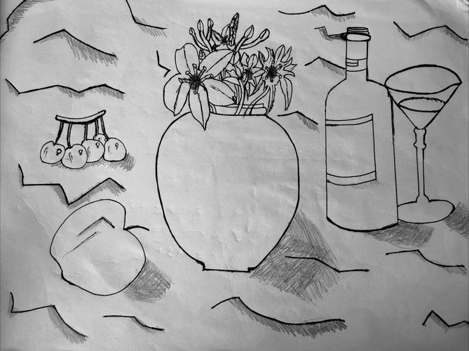 【坡头区一中】《向画家学构图》初一学生美术作业展