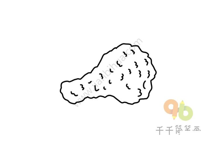 炸鸡腿简笔画画法
