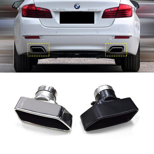 gt宝马5系改装排气管方口尾喉535550640黑色尾嘴双出bmw