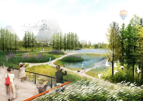 山水田园追梦,城市"森"呼吸-柳州芭公塘湿地公园景观设计方案