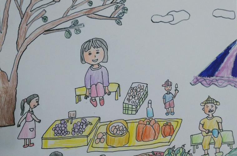 2017年秋季小画家班第五课《菜市场》