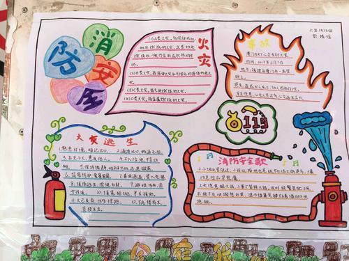 小学生画画消防安全手抄报 消防安全手抄报