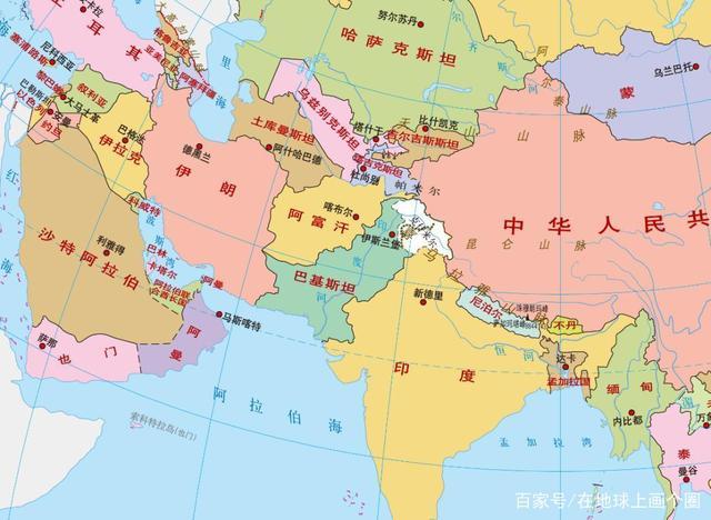 阿富汗位置图