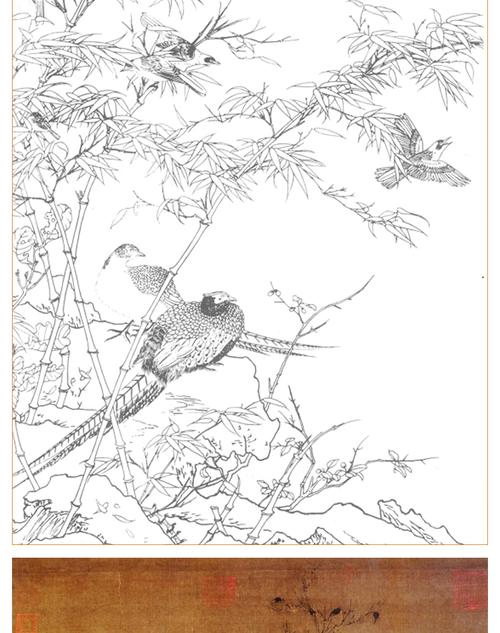 国画梅兰竹菊白描入门套装工笔白描花卉入门教程四君子工笔花卉底稿