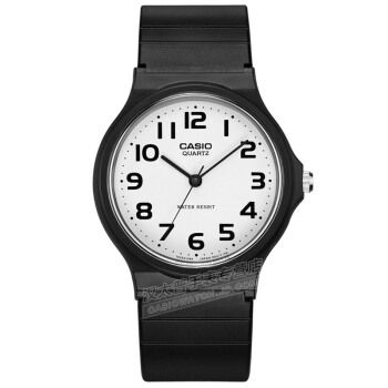 卡西欧(casio)手表 mq-24系列 时尚小盘魅力中性学生男表 盘黑带mq-24