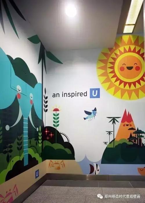 2童趣型 这种类型的走廊大家经常可学校走廊设计走廊手绘妇幼医院