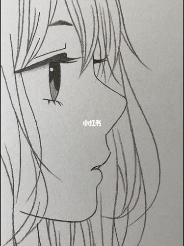 画美丽的动漫女孩侧脸_动漫_侧脸_绘画_我的绘画日常
